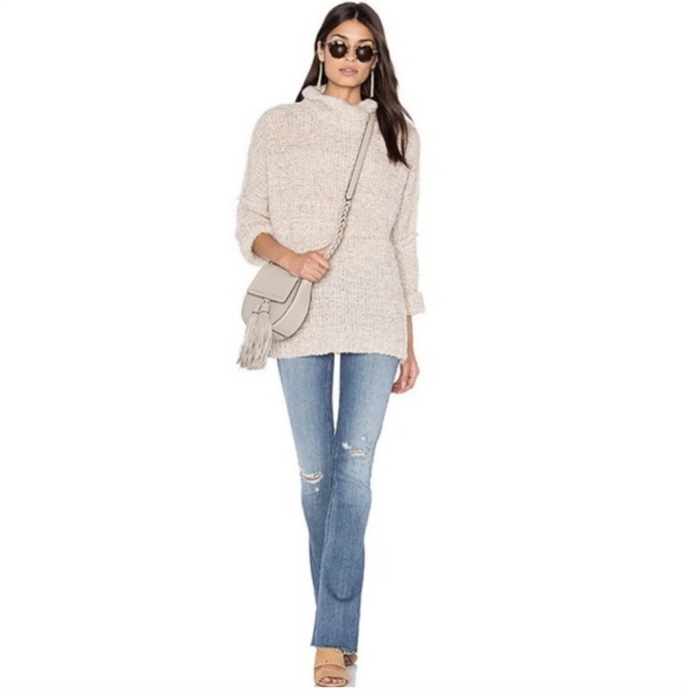 Free People she’s all that Alpaca blue gray Sweater - Picture 6 of 10